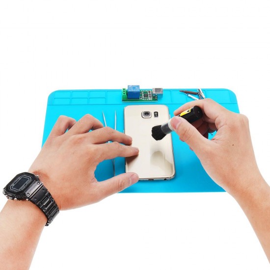 30x20cm Heat Insulation Silicone Pad Desk Mat Maintenance Platform BGA Soldering Repair Station Pad