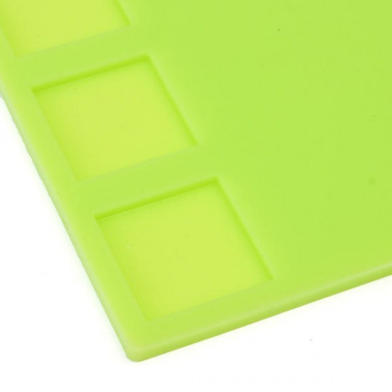 34x23cm Heat Resistant Silicone Pad Desk Mat Maintenance Platform Heat Insulation BGA Soldering Repair Station - Green