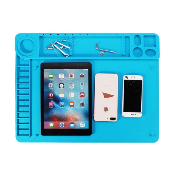 48x36cm Silicone Pad Desk Work Mat Heat Insulation Maintenance Platform BGA PCB Soldering Repair Tool Pad