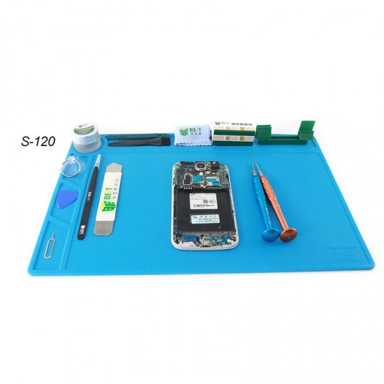S120 S130 S140 Magnetic Heat Resistant Silicone Pad Desk Mat Maintenance Platform Heat Insulation BGA Soldering Repair Station