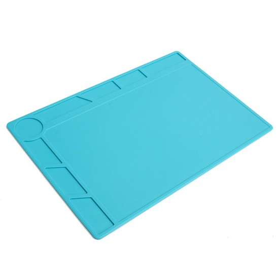 34x23cm Heat Resistant Silicone Pad Desk Mat Maintenance Platform Heat Insulation BGA Soldering Repair Station with 20 cm Scale Ruler