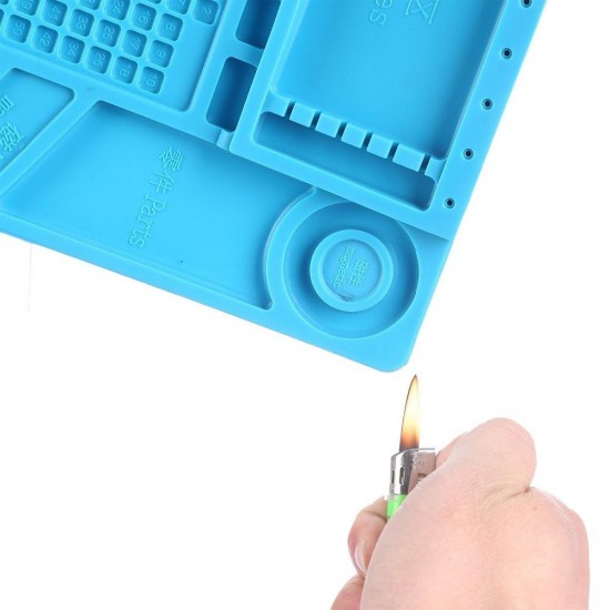 45x30cm Magnetic Heat Insulation Silicone Pad Desk Mat Maintenance Platform with Magnetic Section for BGA Soldering Repair Station 45x30cm Magnetic Heat Insulation Silicone Pad Desk Mat Maintenance Platform with Magnetic Section for BGA Soldering Repair Station