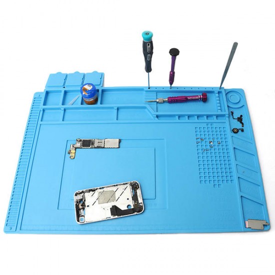 45x30cm Magnetic Heat Insulation Silicone Pad Desk Mat Maintenance Platform with Magnetic Section for BGA Soldering Repair Station 45x30cm Magnetic Heat Insulation Silicone Pad Desk Mat Maintenance Platform with Magnetic Section for BGA Soldering Repair Station