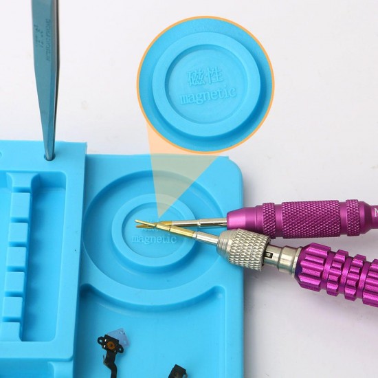 45x30cm Magnetic Heat Insulation Silicone Pad Desk Mat Maintenance Platform with Magnetic Section for BGA Soldering Repair Station 45x30cm Magnetic Heat Insulation Silicone Pad Desk Mat Maintenance Platform with Magnetic Section for BGA Soldering Repair Station