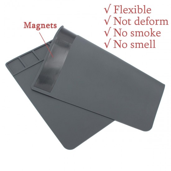 49 x 35cm Big Size Magnets Heat Insulation Silicone Pad Soldering Repair Station Platform