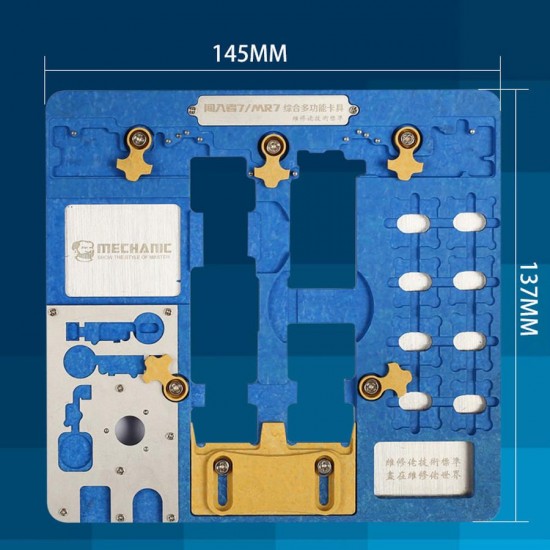 MR7 Double-layer Motherboard PCB Fixture Fingerprint CPU Chip Remove for iPhone A7 A8 A9 A10 A11 A12 NAND PCIE Motherboard