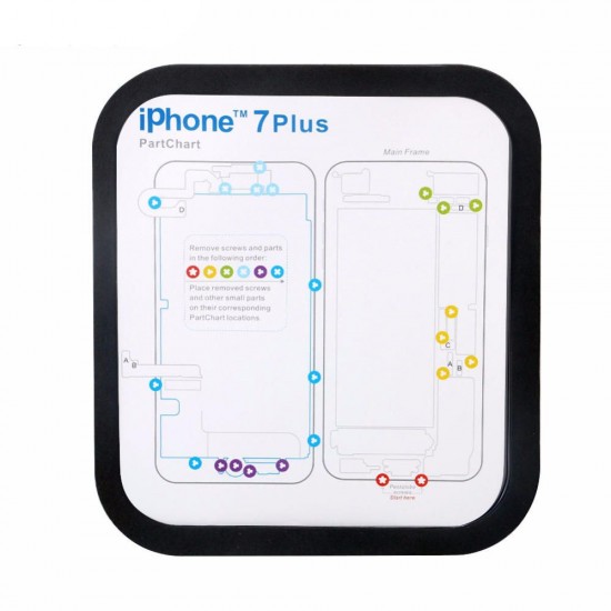 Magnetic Screw Keeper Memory Chart Mat for iPhone 6 6s Plus 7 7 Plus 8 X XS MAX XRTeardown Repair Guide Pad Phone Repair Tools Kit