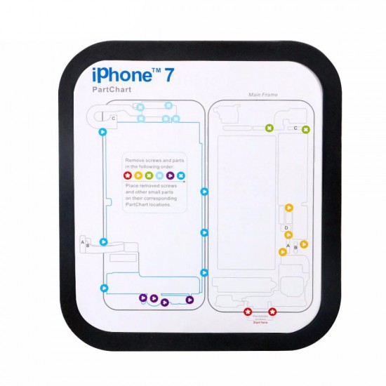 Magnetic Screw Keeper Memory Chart Mat for iPhone 6 6s Plus 7 7 Plus 8 X XS MAX XRTeardown Repair Guide Pad Phone Repair Tools Kit