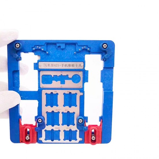 A21+ A22+ PCB Holder Fixture for iPhone XR/8P/8G/7P/7G/6SP/6S/6P/6G/5S/5C A10 A9 A8 A7 CPU Nand Chip Repair Tool A21+ A22+ PCB Holder Fixture for iPhone XR/8P/8G/7P/7G/6SP/6S/6P/6G/5S/5C A10 A9 A8 A7 CPU Nand Chip Repair Tool