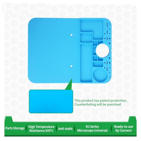 RL-004M Working Heated Mat Microscope Special Maintenance Pad Suitable For All B1 Microscope Base With Parts Storage