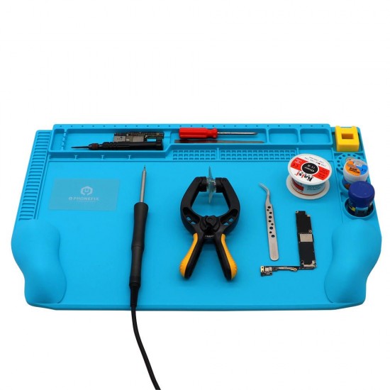 SS-004H 45x30cm 3D Wrist Protection Phone Maintenance Mat Ergonomic Silicone Desk Mat High Temperature Heat Insulation Soldering Repair Pad for Phone Repair SS-004H 45x30cm 3D Wrist Protection Phone Maintenance Mat Ergonomic Silicone Desk Mat High Temperature Heat Insulation Soldering Repair Pad for Phone Repair