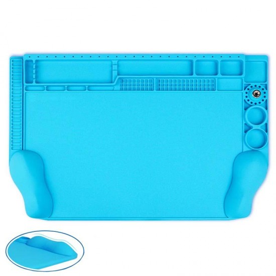 SS-004H 45x30cm 3D Wrist Protection Phone Maintenance Mat Ergonomic Silicone Desk Mat High Temperature Heat Insulation Soldering Repair Pad for Phone Repair SS-004H 45x30cm 3D Wrist Protection Phone Maintenance Mat Ergonomic Silicone Desk Mat High Temperature Heat Insulation Soldering Repair Pad for Phone Repair