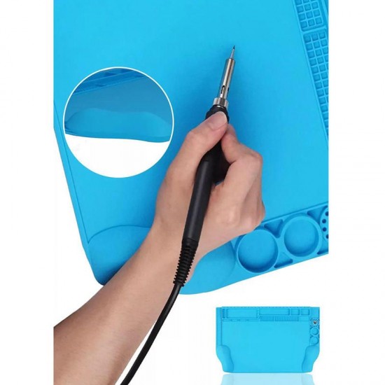 SS-004H 45x30cm 3D Wrist Protection Phone Maintenance Mat Ergonomic Silicone Desk Mat High Temperature Heat Insulation Soldering Repair Pad for Phone Repair SS-004H 45x30cm 3D Wrist Protection Phone Maintenance Mat Ergonomic Silicone Desk Mat High Temperature Heat Insulation Soldering Repair Pad for Phone Repair
