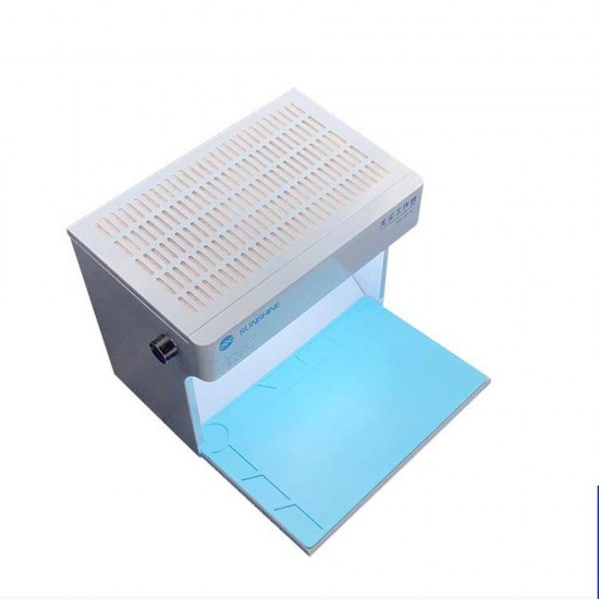 SS-917C AC110V/AC220V Dust Free Working Room Anti Dust Working Bench Adjustable Wind Cleaning Room With Dust Checking Lamp Repair Tool