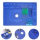 Soldering Mat Phone Repair Desk Pad Maintenance Station Magnetic Heat Insulation Blue Soldering Mat Phone Repair Desk Pad Maintenance Station Magnetic Heat Insulation Blue