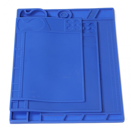 Soldering Mat Phone Repair Desk Pad Maintenance Station Magnetic Heat Insulation Blue Soldering Mat Phone Repair Desk Pad Maintenance Station Magnetic Heat Insulation Blue