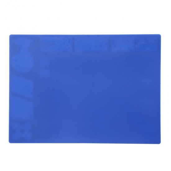 Soldering Mat Phone Repair Desk Pad Maintenance Station Magnetic Heat Insulation Blue