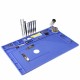 Soldering Mat Phone Repair Desk Pad Maintenance Station Magnetic Heat Insulation Blue Soldering Mat Phone Repair Desk Pad Maintenance Station Magnetic Heat Insulation Blue
