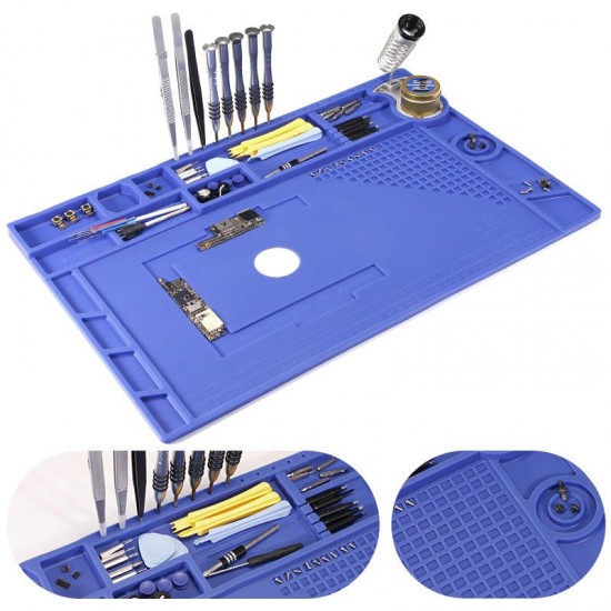 Heat Insulation Silicone Project Mat Prevent Blister Protection Soldering Repair Mat Magnetic Maintenance Pad