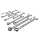 10Pcs Steel Reversible Combination Ratcheting Wrench Set