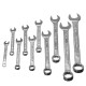 10Pcs Steel Reversible Combination Ratcheting Wrench Set