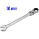 10mm Flexible Head Wrench Ratchet Metric Spanner Open End And Ring Wrenches Tool 10mm Flexible Head Wrench Ratchet Metric Spanner Open End And Ring Wrenches Tool