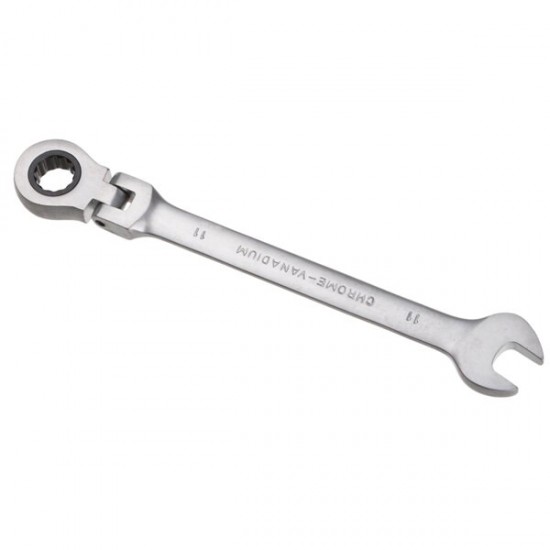 11mm Metric Chrome Flexible Head Ratchet Action Wrench Spanner Nut Tool