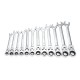 12Pcs Flex Head Ratcheting Wrench Set 8-19mm Metric Combination Spanner with Pouch