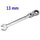 13 mm Flexible Head Wrench Ratchet Metric Spanner Open End and Ring Wrenches Tool 13 mm Flexible Head Wrench Ratchet Metric Spanner Open End and Ring Wrenches Tool