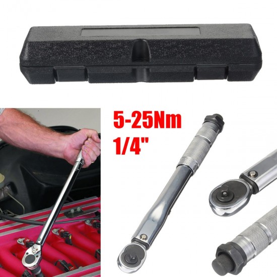 1/4 5-25NM Torque Wrench Adjustable Torque Wrench Hand Spanner For Repairing Tool