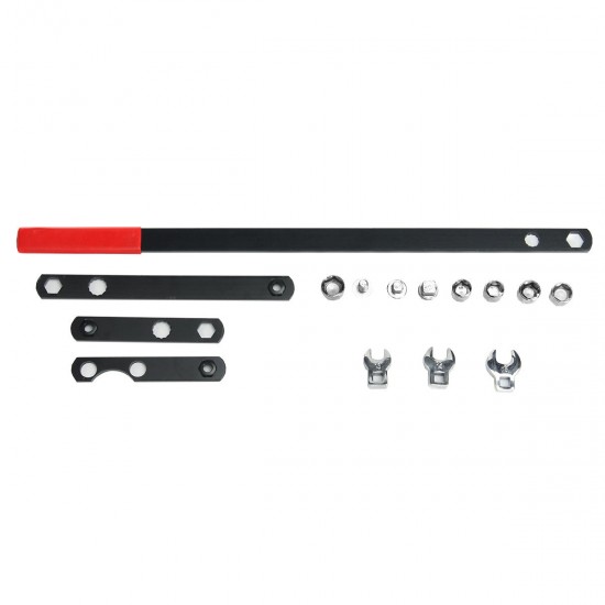 16pcs Ratcheting Wrench Serpentine Belt Tool Kit Ratcheting Socket Wrench Repair Set