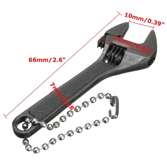 2.5inch Mini Metal Adjustable Wrench Hand Tool 0-10mm Jaw Spanner Carbon Steel