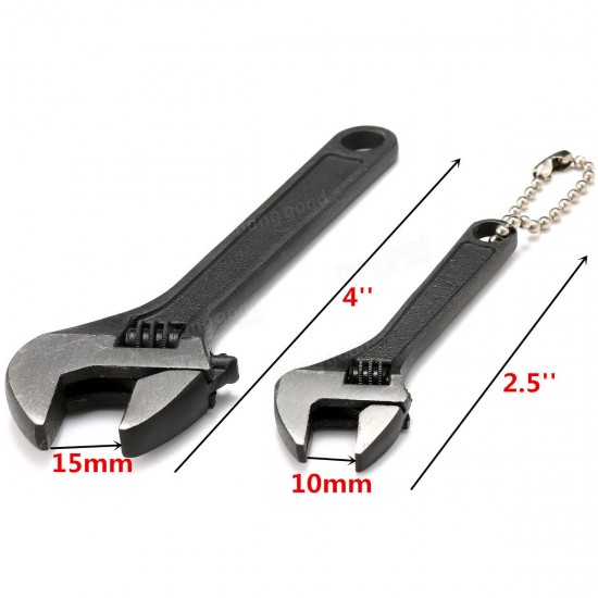 2Pcs 2.5inch & 4inch Mini Metal Adjustable Wrenches Spanner Hand Jaw Wrench 0-15mm 0-10mm 2Pcs 2.5inch & 4inch Mini Metal Adjustable Wrenches Spanner Hand Jaw Wrench 0-15mm 0-10mm