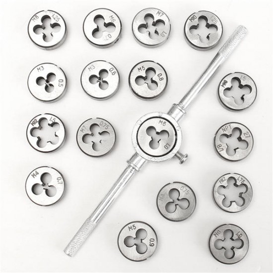 40Pcs Metric Tap Wrench and Die Pro Set M3-M12 Nut Bolt Alloy Metal Hand Tools 40Pcs Metric Tap Wrench and Die Pro Set M3-M12 Nut Bolt Alloy Metal Hand Tools