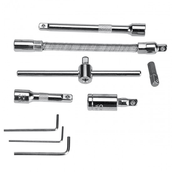 46Pcs Car Motorcycle Repair Tool Deep Socket Ratchet Wrench Screwdriver Head Set Tools 46Pcs Car Motorcycle Repair Tool Deep Socket Ratchet Wrench Screwdriver Head Set Tools