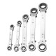 5Pcs Metric Offset Ring Wrench Spanner Ratchet Metric Hand DIY Tool Set