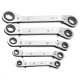 5Pcs Metric Offset Ring Wrench Spanner Ratchet Metric Hand DIY Tool Set