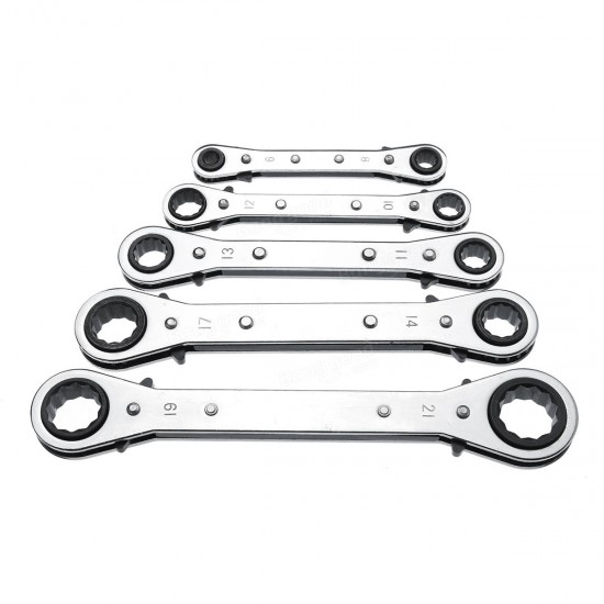 5Pcs Metric Offset Ring Wrench Spanner Ratchet Metric Hand DIY Tool Set 5Pcs Metric Offset Ring Wrench Spanner Ratchet Metric Hand DIY Tool Set