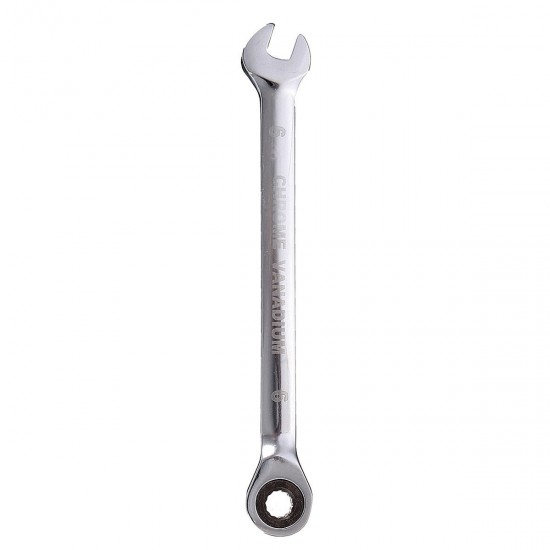72 Teeth Chrome Vanadium Steel Fixed Head Ratchet Spanner Wrench Open End Ring Tool