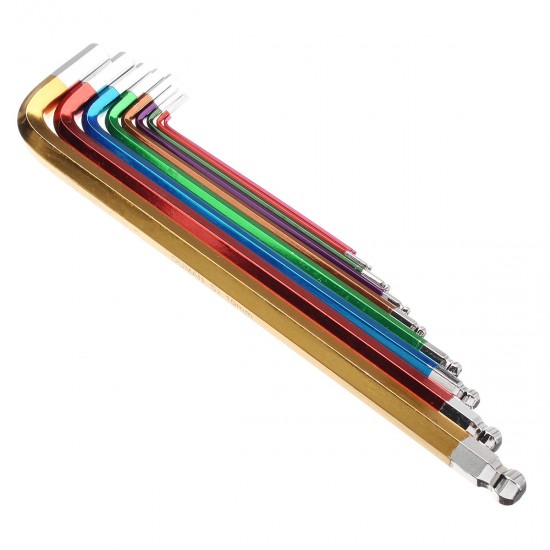 9 Pcs L Shape Hex Key Set Allen Wrench 1.5mm 2mm 2.5mm 3mm 4mm 5mm 6mm 8mm 10mm 9 Pcs L Shape Hex Key Set Allen Wrench 1.5mm 2mm 2.5mm 3mm 4mm 5mm 6mm 8mm 10mm