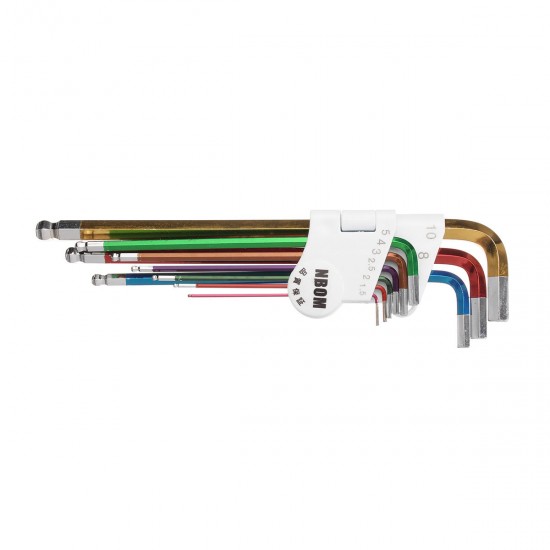 9 Pcs L Shape Hex Key Set Allen Wrench 1.5mm 2mm 2.5mm 3mm 4mm 5mm 6mm 8mm 10mm 9 Pcs L Shape Hex Key Set Allen Wrench 1.5mm 2mm 2.5mm 3mm 4mm 5mm 6mm 8mm 10mm
