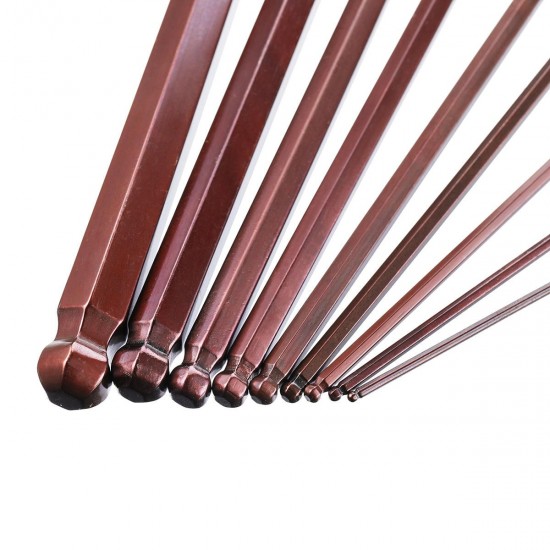 9Pcs S2 Alloy Steel Ball Head L Shape Torx Allen Wrench Set 1.5mm to 10mm Repair Tools 9Pcs S2 Alloy Steel Ball Head L Shape Torx Allen Wrench Set 1.5mm to 10mm Repair Tools