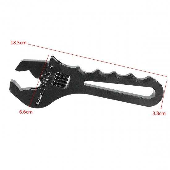AN3-AN16 Adjustable Aluminum Wrench Fitting Tool Spanner Black AN3-AN16 Adjustable Aluminum Wrench Fitting Tool Spanner Black