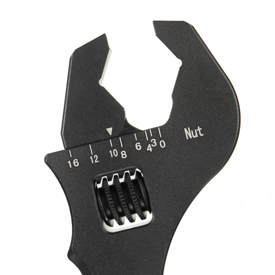 AN3-AN16 Adjustable Aluminum Wrench Fitting Tool Spanner Black AN3-AN16 Adjustable Aluminum Wrench Fitting Tool Spanner Black