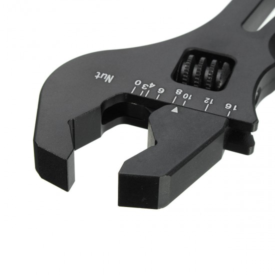 AN3-AN16 Adjustable Aluminum Wrench Fitting Tool Spanner Black
