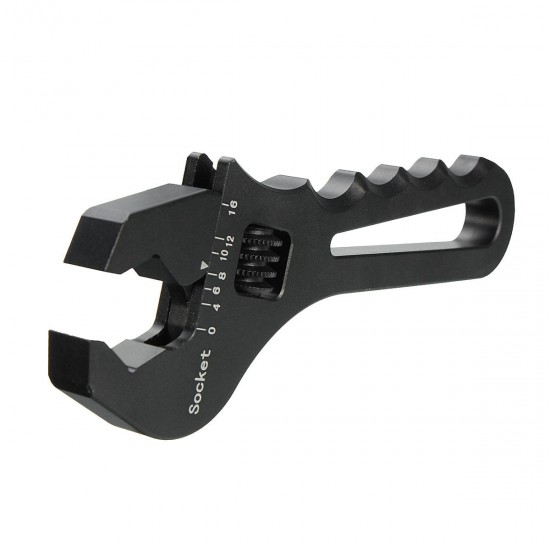 AN3-AN16 Adjustable Aluminum Wrench Fitting Tool Spanner Black AN3-AN16 Adjustable Aluminum Wrench Fitting Tool Spanner Black