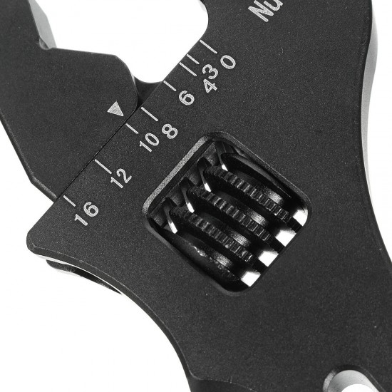 AN3-AN16 Adjustable Aluminum Wrench Fitting Tool Spanner Black AN3-AN16 Adjustable Aluminum Wrench Fitting Tool Spanner Black