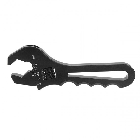 AN3-AN16 Adjustable Aluminum Wrench Fitting Tool Spanner Black