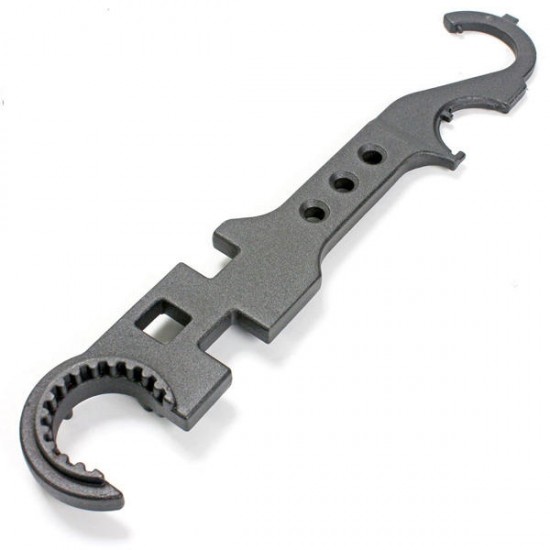 AR15/M4 Multi Purpose Combo Wrench Tool Wrench Barrel Nut Stock Tool 31cm Length AR15/M4 Multi Purpose Combo Wrench Tool Wrench Barrel Nut Stock Tool 31cm Length