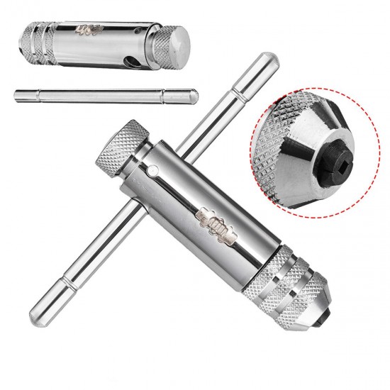 Adjustable T-Handle Ratchet Tap Wrench M3-8 M5-12 Machine Screw Thread Tool